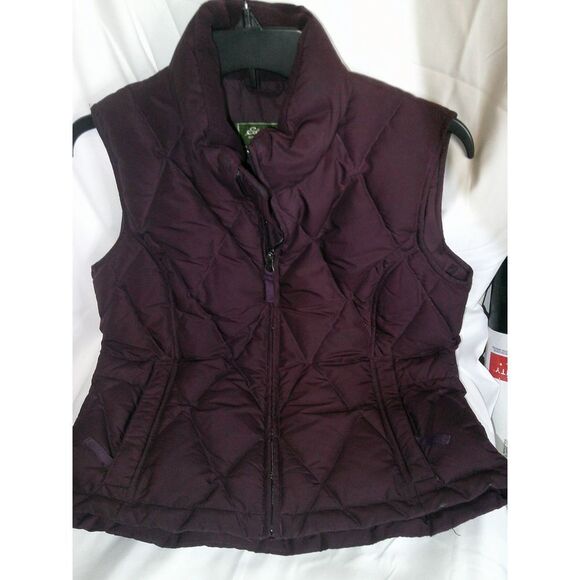 Eddie‎ Bauer Women's Quilted Puffer Vest Burgundy Zip-Up Outerwear Size XS - Picture 1 of 3